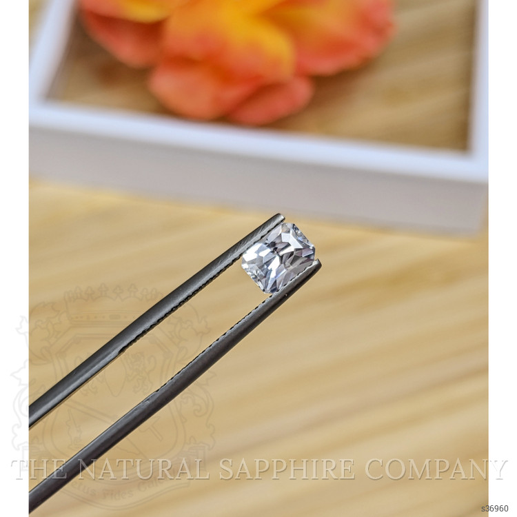 1.12 Ct. White Sapphire from Ceylon (Sri Lanka)