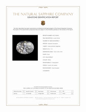 1.15 Ct. White Sapphire from Ceylon (Sri Lanka) Scan Report