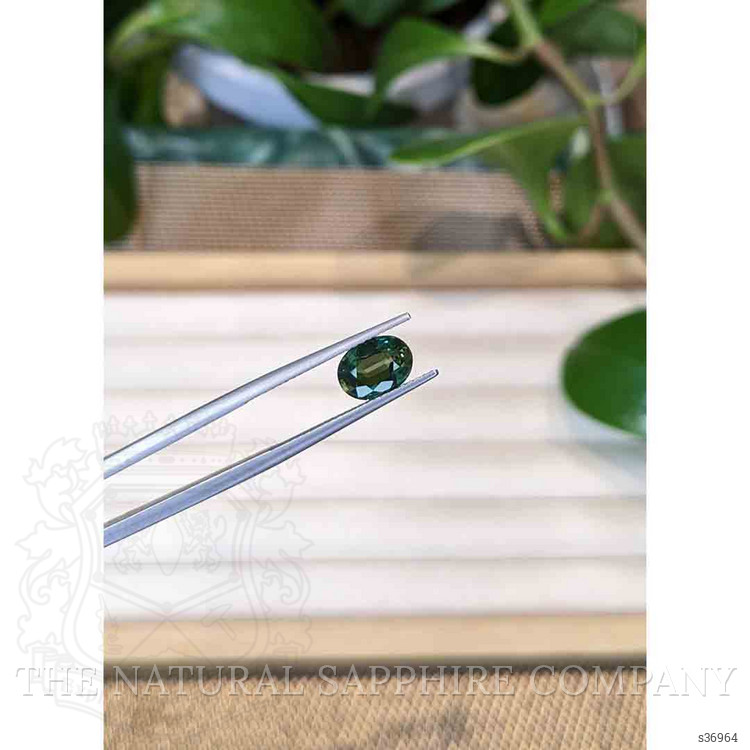 1.79 Ct. Greenish Blue Sapphire from Ceylon (Sri Lanka)