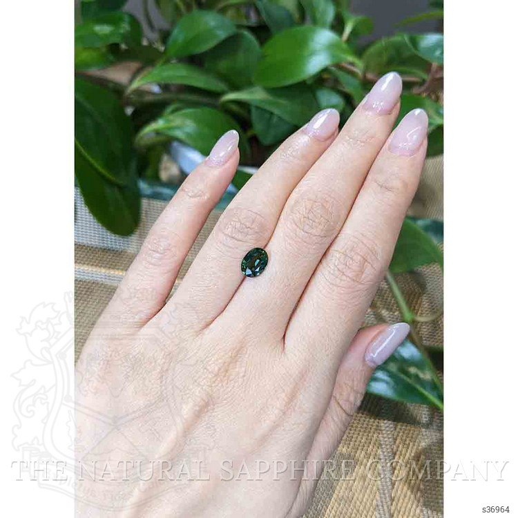 1.79 Ct. Greenish Blue Sapphire from Ceylon (Sri Lanka)