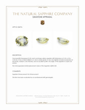 0.50 Ct. Yellow Sapphire from Ceylon (Sri Lanka) Appraisal