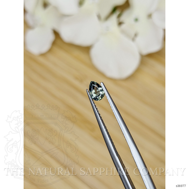 0.53 Ct. Bluish Green Sapphire from Ceylon (Sri Lanka)