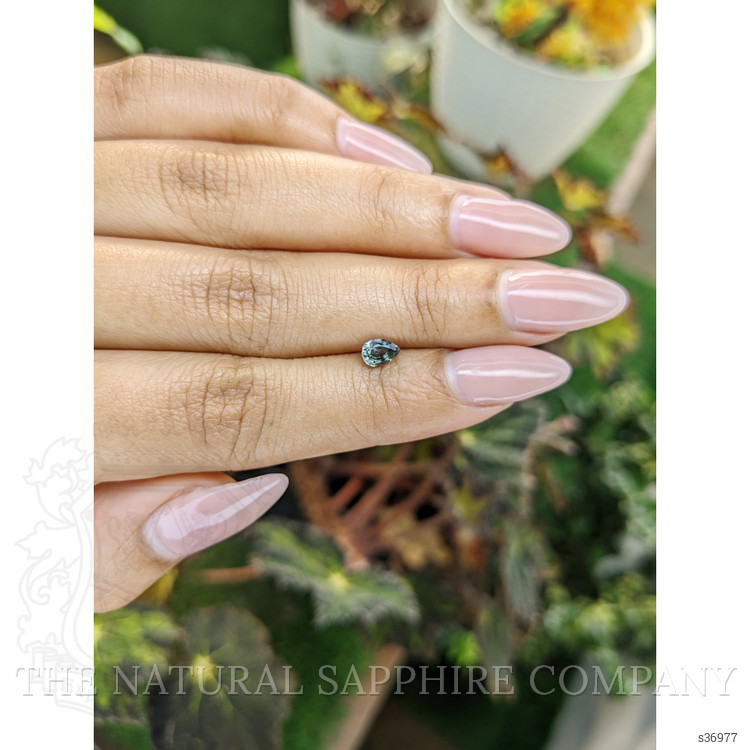 0.53 Ct. Bluish Green Sapphire from Ceylon (Sri Lanka)