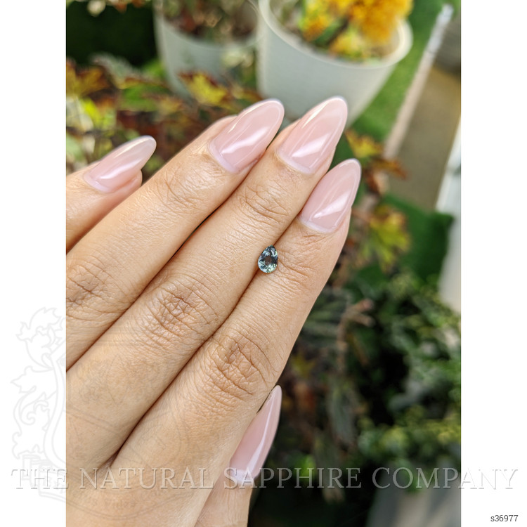 0.53 Ct. Bluish Green Sapphire from Ceylon (Sri Lanka)