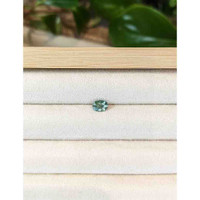 0.78 Ct. Bluish Green Sapphire from Thailand Life Style