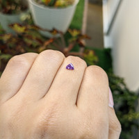 0.48 Ct. Pinkish Purple Sapphire from Ceylon (Sri Lanka) Life Style