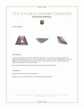 1.21 Ct. Pinkish Brown Sapphire from Ceylon (Sri Lanka) Appraisal