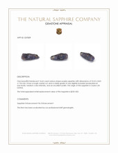 14.65 Ct. Purple Sapphire Crystal from Ceylon (Sri Lanka) Appraisal