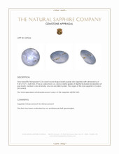 3.54 Ct. Bluish Purple Star Sapphire from Ceylon (Sri Lanka) Appraisal