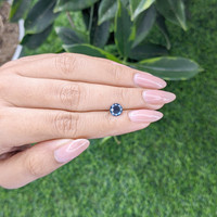 1.03 Ct. Greenish Blue Sapphire from Africa Life Style