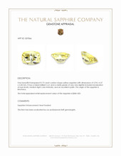 0.73 Ct. Yellow Sapphire from Montana Appraisal