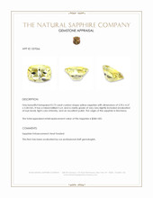 0.73 Ct. Yellow Sapphire from Montana Appraisal