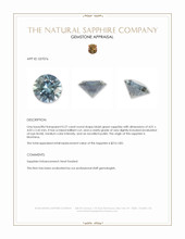 0.27 Ct. Bluish Green Sapphire from Montana Appraisal