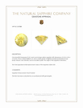 0.42 Ct. Yellow Sapphire from Montana Appraisal