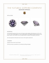 0.45 Ct. Purple Sapphire from Montana Appraisal