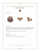 0.38 Ct. Pinkish Brown Sapphire from Montana Appraisal