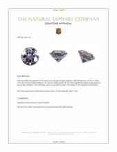 0.39 Ct. Purple Sapphire from Montana Appraisal