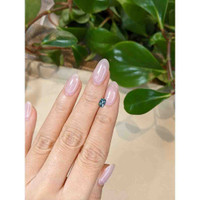 0.48 Ct. Bluish Green Sapphire from Montana Life Style