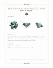 0.27 Ct. Bluish Green Sapphire from Montana Appraisal