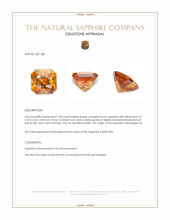 1.08 Ct. Orangish Brown Sapphire from Madagascar Appraisal