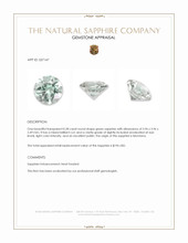 0.28 Ct. Green Sapphire from Montana Appraisal