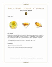 1.50 Ct. Yellow Sapphire from Montana Appraisal