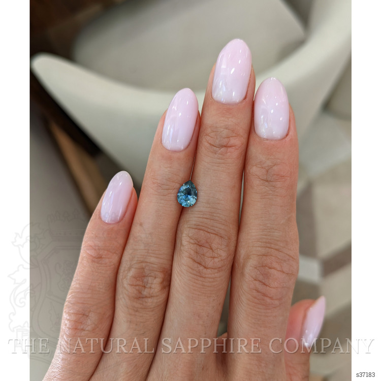0.93 Ct. Greenish Blue Sapphire from Montana