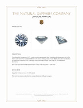 0.71 Ct. Greyish Blue Sapphire from Montana Appraisal