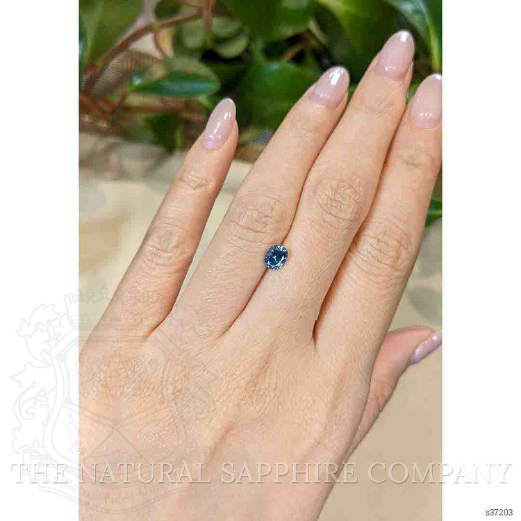 0.91 Ct. Greenish Blue Sapphire from Montana