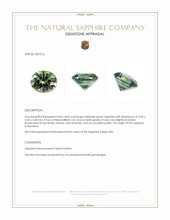 0.64 Ct. Yellowish Green Sapphire from Montana Appraisal