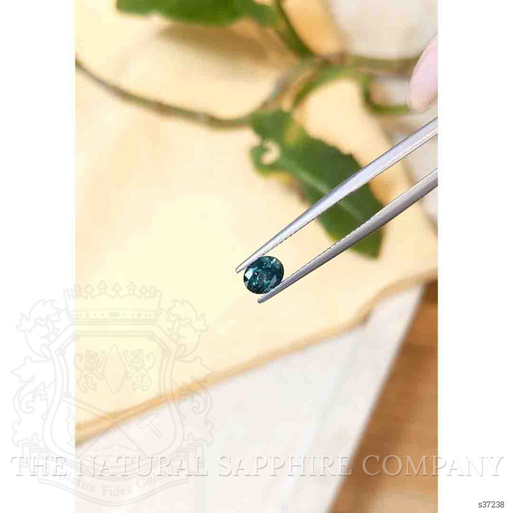 0.68 Ct. Greenish Blue Sapphire from Montana