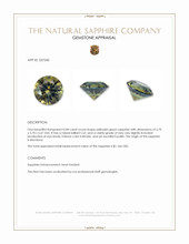 0.84 Ct. Yellowish Green Sapphire from Montana Appraisal