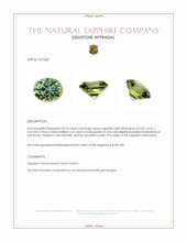 0.74 Ct. Green Sapphire from Montana Appraisal