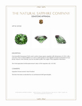 0.83 Ct. Green Sapphire from Montana Appraisal