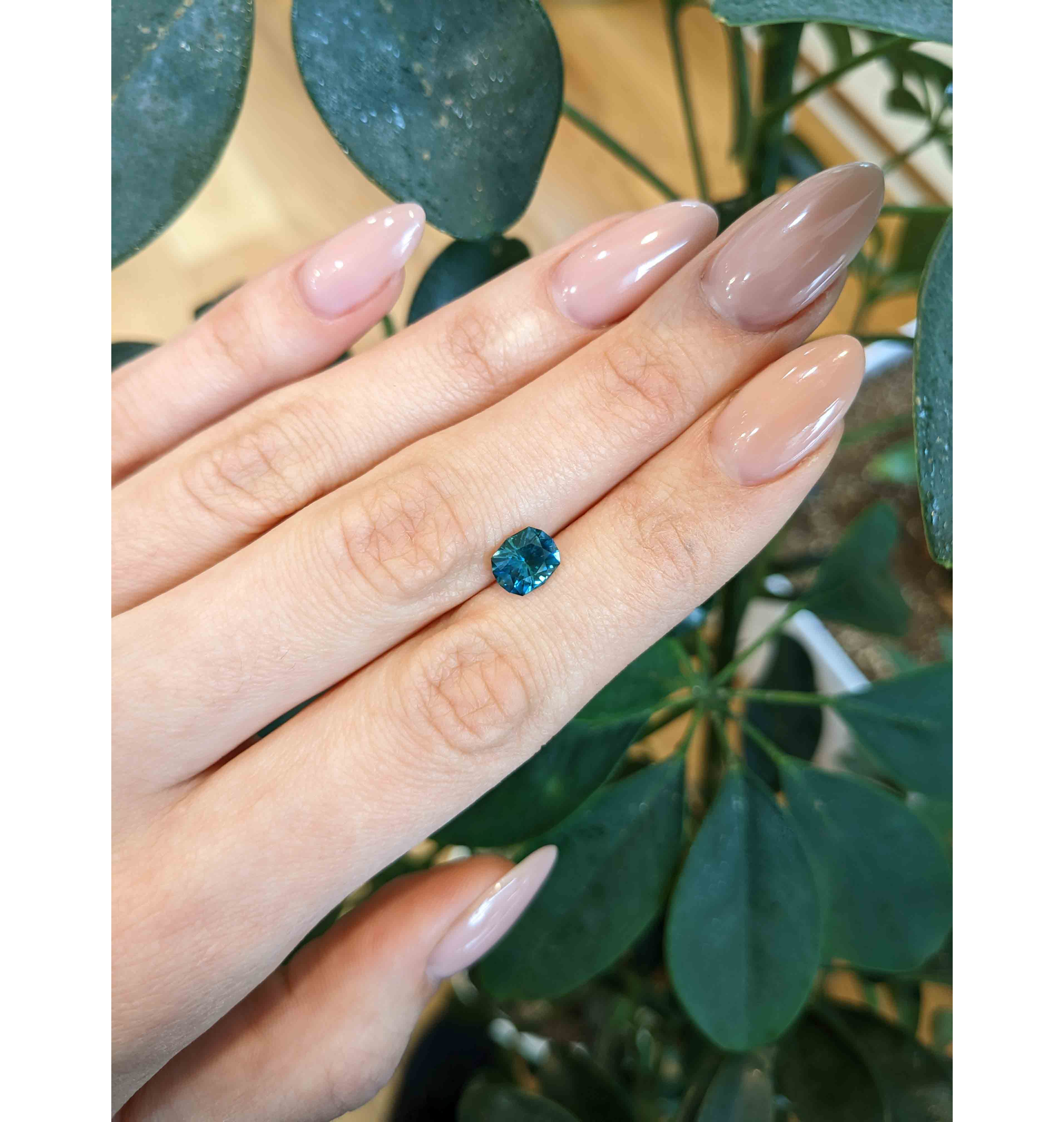 Loose Greenish Blue Sapphire - Cushion 1.69 Ct. - #S37257 | The