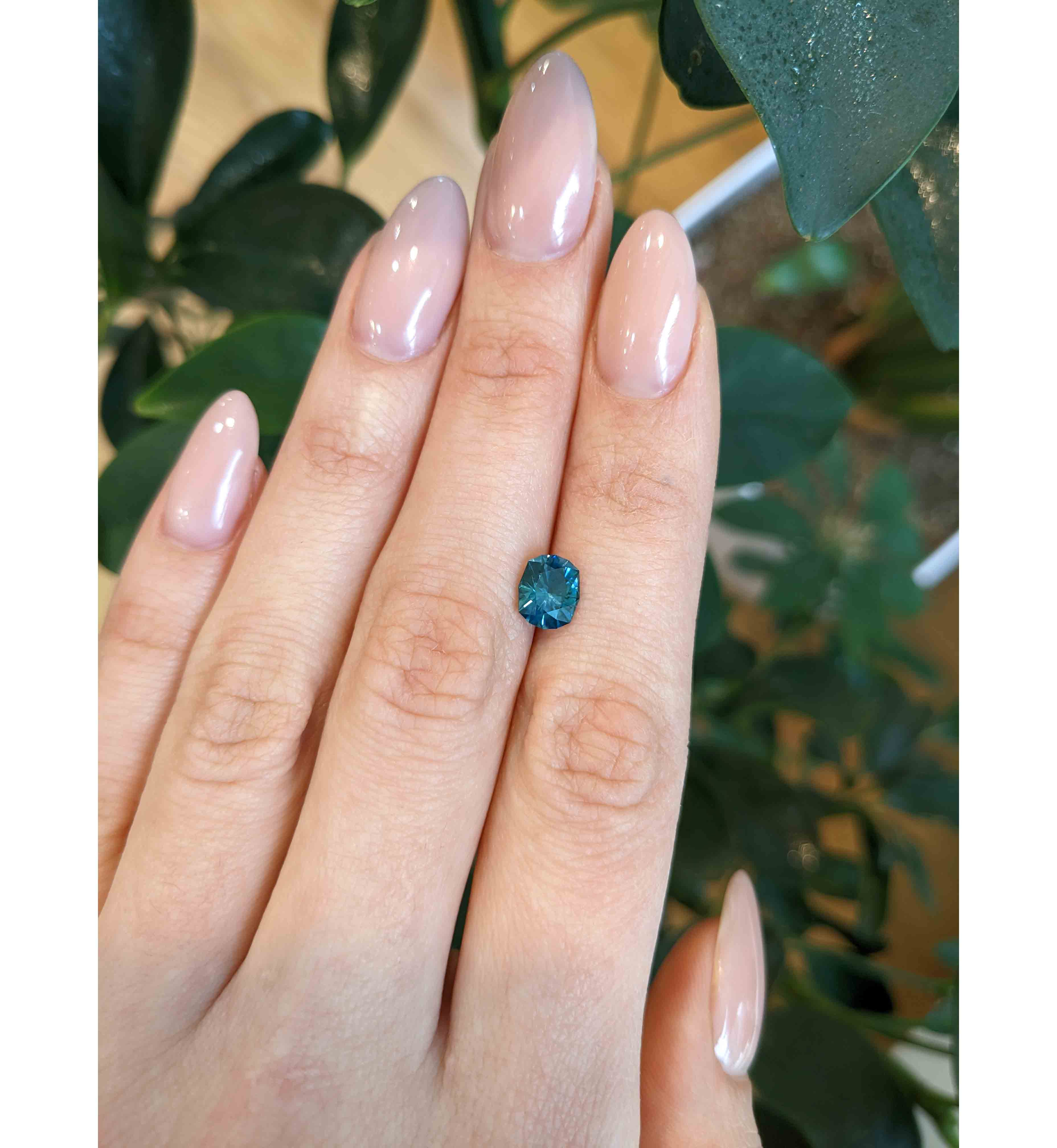 Loose Greenish Blue Sapphire - Cushion 1.69 Ct. - #S37257 | The