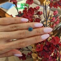 2.58 Ct. Greyish Blue Sapphire from Montana Life Style