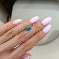 2.58 Ct. Greyish Blue Sapphire from Montana Life Style