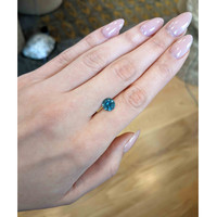 2.42 Ct. Bluish Green Sapphire from Montana Life Style