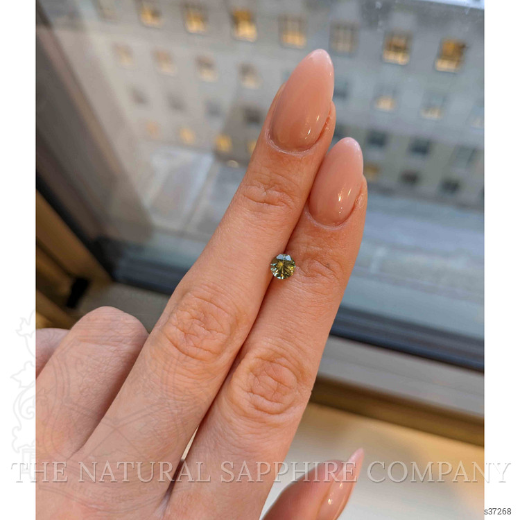 0.77 Ct. Yellowish Green Sapphire from Montana