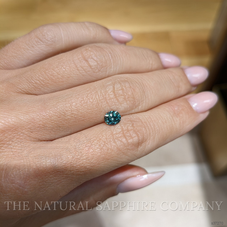 0.87 Ct. Bluish Green Sapphire from Montana