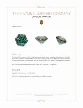 0.83 Ct. Bluish Green Sapphire from Montana Appraisal