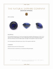0.73 Ct. Blue Sapphire from Ceylon (Sri Lanka) Appraisal