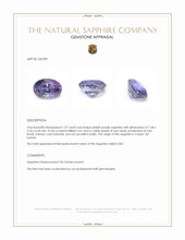 1.37 Ct. Pinkish Purple Sapphire from Ceylon (Sri Lanka) Appraisal