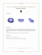 1.53 Ct. Violet Sapphire from Ceylon (Sri Lanka) Appraisal