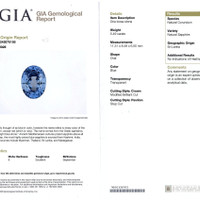 5.48 Ct. Blue Sapphire from Ceylon (Sri Lanka) Scan Report