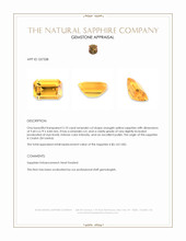3.10 Ct. Orangish Yellow Sapphire from Ceylon (Sri Lanka) Appraisal