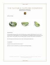 0.90 Ct. Green Sapphire from Madagascar Appraisal