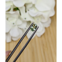 0.90 Ct. Green Sapphire from Madagascar Life Style