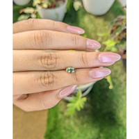 0.90 Ct. Green Sapphire from Madagascar Life Style